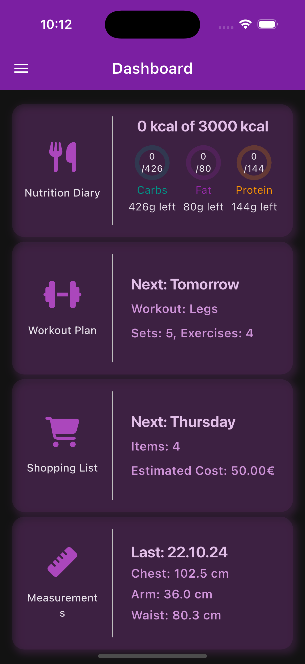 BodyForge Dashboard
