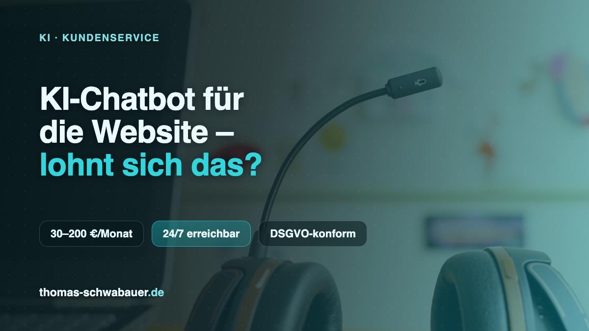 Chat-Fenster auf einer Website mit KI-Assistent – Symbolbild für einen Chatbot im Kundenservice kleiner Unternehmen
